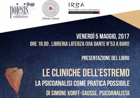 Bari, Simone Korf Sausse presenta ''Le cliniche dellestremo'' alla Laterza